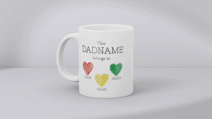 Personalised This Dad Belongs To Mug for Dads