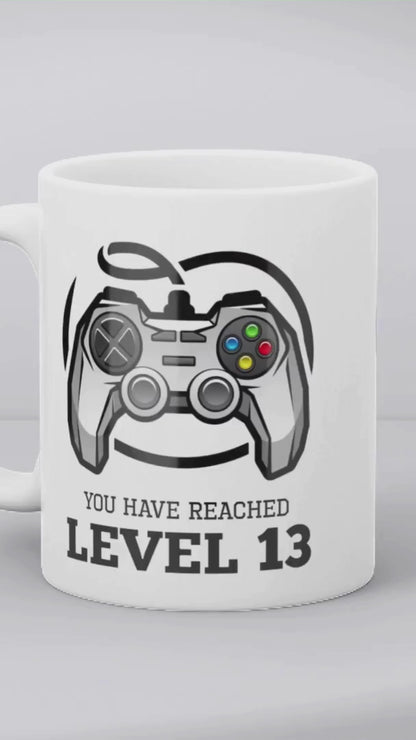 Gamer Level 13 Reached – 13th Birthday Mug Gift
