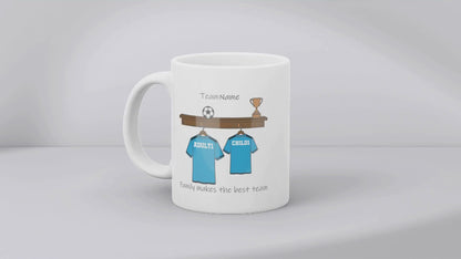 Personalised Daddy's Football Team Mug for Dads