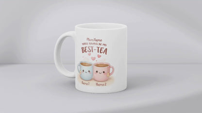 Personalised Best-Tea Gift for Mum – Cute Tea Cup Illustration