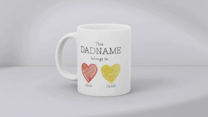 Personalised This Dad Belongs To Mug for Dads